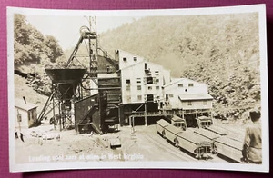 Loading Coal Cars at Mine in West Virginia RPPC - Picture 1 of 2