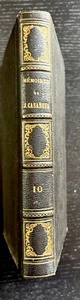 MEMOIRES DE JACQUES CASANOVA TOME X - 1837 - G. DELANCHY PARIS - HB - FRENCH. - Picture 1 of 8