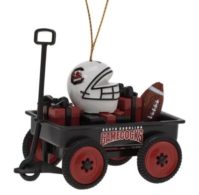 Carolina del Sur Gamecocks Team Wagon Adorno Navidad Evergreen 3” NCAA Foto 1 de 3