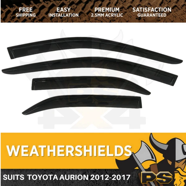 Weather shields to suit Toyota Aurion 2006 - 2011 Series Window Door Visors - image 1 of 1
