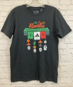 Adidas JG4013 Youth DIA DE LOS MUERTOS Short Sleeve Cotton T-Shirt Black XL - Picture 1 of 11