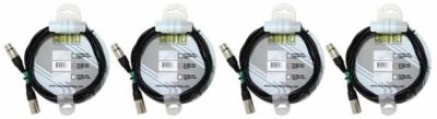 (4) Chauvet DMX3P10FT 10 Foot Male To Female 3 Pin DMX Lighting Cable - Image 1 of 4