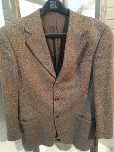 Ermenegildo Zegna Soft Cashmere / Silk Brown Tweed Jacket US 42 332 - Picture 1 of 12