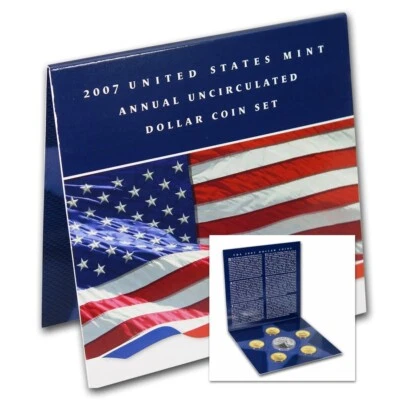 (1) 2007 United States Mint SEALED * ANNUAL * Uncirculated Dollar Coin Set w/COA - Image 1 of 4