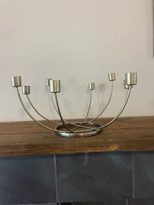 2 West Elm Hearth & Hand Magnolia 8 Arm Metal Candelabra Taper Holders MCM - Picture 1 of 4