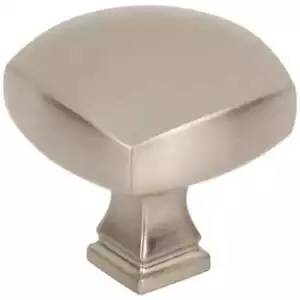 Perilla de gabinete Audrey cuadrada de níquel satinado de longitud total de 1-3/8" - Imagen 1 de 4
