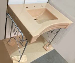 large deco vintage sink 1959/60, pink - Picture 1 of 12