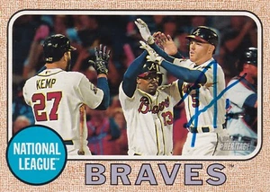 FREDDIE FREEMAN SIGNED AUTO'D 2017 TOPPS HERITAGE CARD #289 ATLANTA BRAVES - Picture 1 of 3