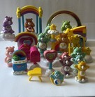 Lot Of Vintage Care Bears Figures Pvc Playground & Accessories Vintage 80S