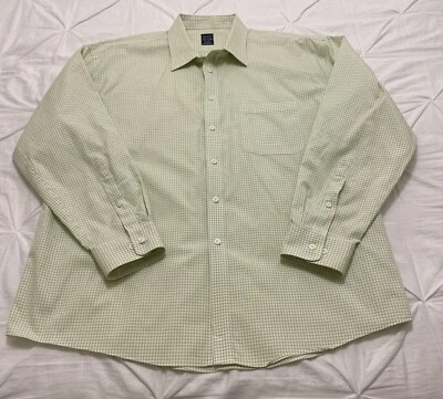 Joseph & Feiss Non Iron Dress Shirt Mens 18.5 34/35 L/S Check Plaid Cotton EUC - Image 1 of 4