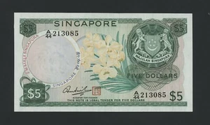 SINGAPORE 5 DOLLARS ( 1973 ) PICK # 2d AU-UNC. - Picture 1 of 2