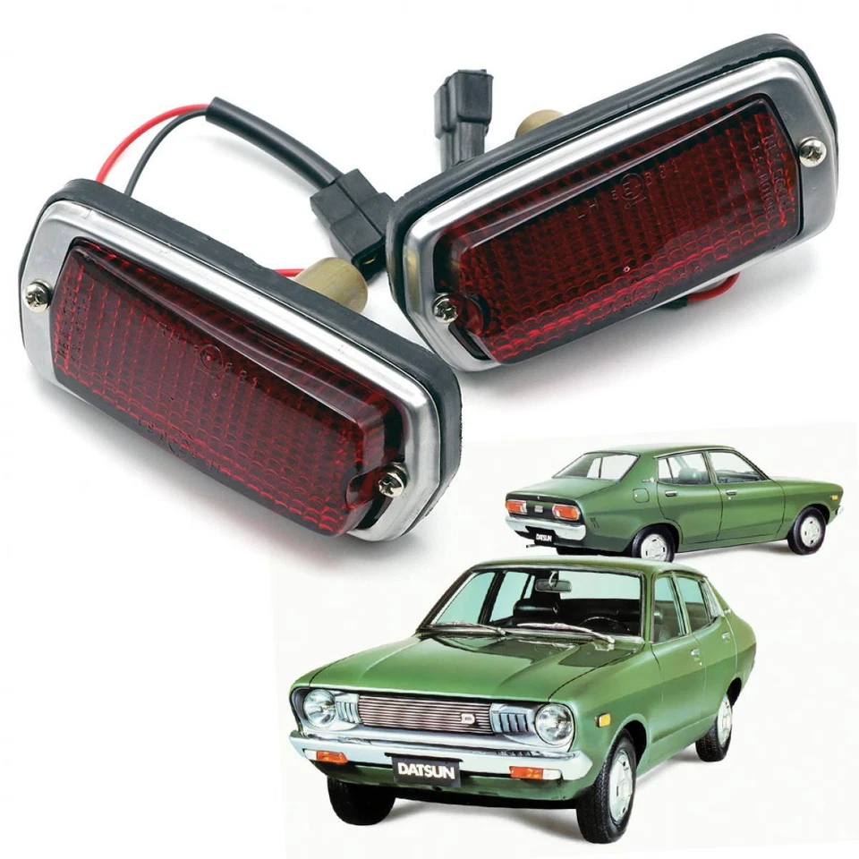 Par de lámparas laterales rojas para Datsun 510 120Y 240Z 260Z 1970 - 1978 Foto 1 de 4