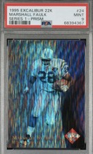 1995 Collector's Edge 22K Excalibur Prism Raindrop Marshall Faulk SSP PSA 9 Pop1