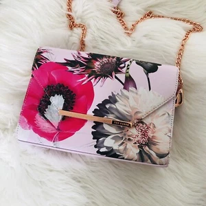 NWT Ted Baker London Panello Neon Poppy Convertible Envelope Crossbody, NudePink - Picture 1 of 15