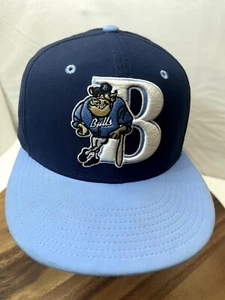BULLS Minor League Baseball Hat Cap Blue Fitted M/L Nike True Dri Fit - Picture 1 of 16