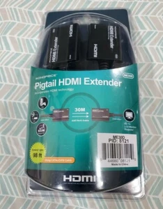 HDMI Extender by Cat5e/6 with Pigtail Signal Up to 30 meter / 98ft Black - Picture 1 of 4