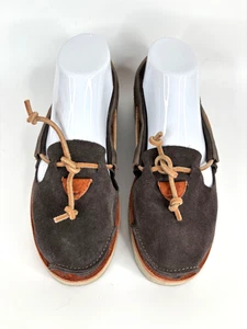 Mocasín de gamuza Sartorisan 38 zapatos de barco carbón pescador costero preppy náutico - Imagen 1 de 8