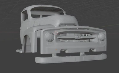 1/50 o scale 3d printed 53 International R160 cab code3 for custom truckhandmade - Image 1 of 4