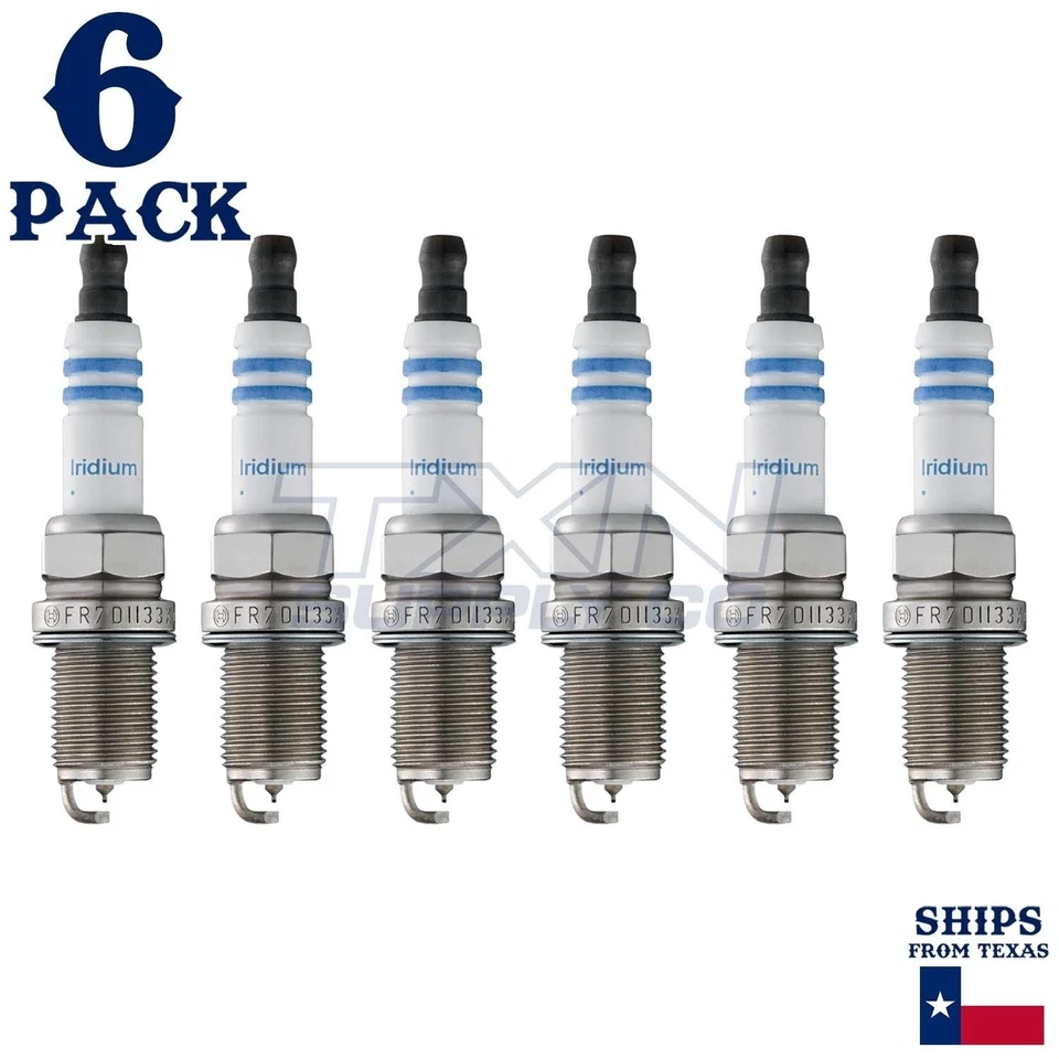 6 Pack Bosch 9607 FR7DII33X Double Iridium Spark Plugs - Image 1 of 2