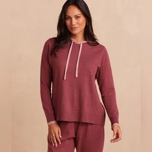 Summersalt Coziest Cashmere Hoodie Maroon size Large - Picture 1 of 12