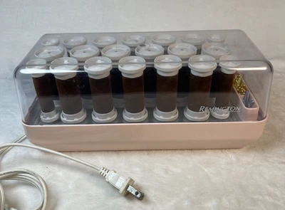 Remington KF-20-1 Hot Rollers Hair Vintage Velvet Brown Pink Retro w/17 Clips - Image 1 of 4