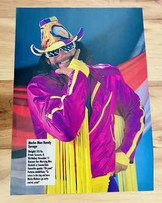 Macho Man WWF Superstars Magazine Original 8x10 Picture Photo Print Rare WWE - Image 1 of 2