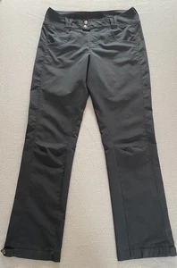 MERRELL TROUSERS SZ 8 WOMEN AEROBLOCK 32.5” LEG BLACK WALKING POCKETS SOFTSHELL - Picture 1 of 15