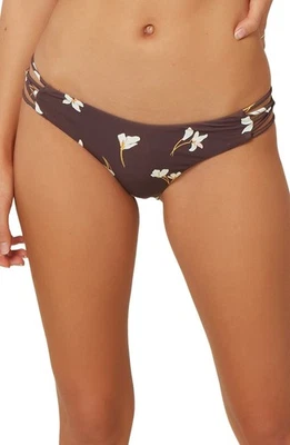 O'NEILL женщин твердого Skimpy хипстер бикини купальник низ коричневый цветочный размер XL - Изображение 1 из 4
