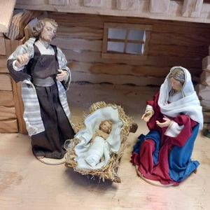Heilige Familie, drei Krippenfiguren, von HEIDE, Südtirol, handgefertigt - Picture 1 of 10