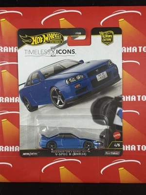 Nissan Skyline GT-R V-Spec II (BNR34) 2025 Hot Wheels Car Culture Timeless Icons - Image 1 of 2