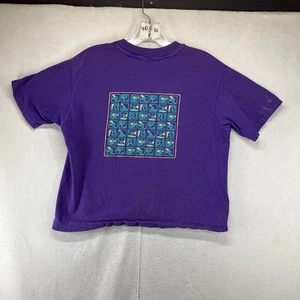 T-shirt vintage LL Bean punto singolo anni 80 90 XS dissolvenza cropped thrasher spessa - Foto 1 di 18