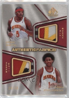 2007 SP Juego Usado Telas Auténticas/50 Josh Smith Childress #AFD-JS Parche Doble Foto 1 de 2