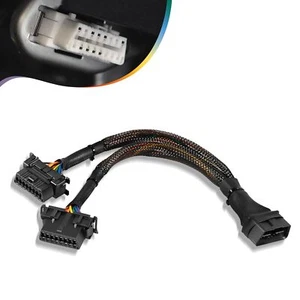 16 Pin OBD II Splitter Extension 1 Male to 2 Female Extension Y Cable Adapter - Foto 1 di 11