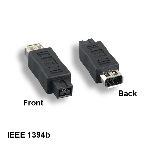 Kentek IEEE1394b Firewire 9 Pin Male/6Pin Female Coupler for iLINK DV PC MAC SUN - Image 1 of 1
