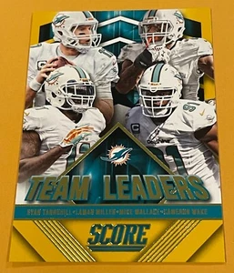 2015 Panini Score Team Leaders Gold Parallel #3 Miami Dolphins - Bild 1 von 2