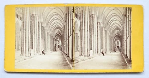 Salisbury Cathedral, South Aisle, G.W. Wilson, Antique Stereo View - Bild 1 von 2