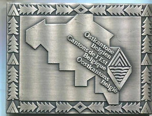 Belgien Plakette Ostkantons Belgien 7ß x 100mm silber 1 Stück (125) - Bild 1 von 2