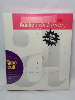 VINTAGE 1992 Adobe Type Library Type on Call Bundle Version 1-265 CD-ROM New NIB - Image 1 of 4