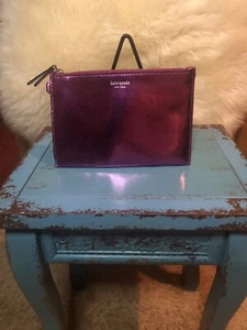 Kate Spade Metallic Pink Make Up Bag 8”x5” - Picture 1 of 6