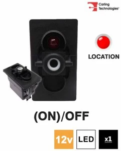 Base de interruptor basculante Carling 273.215 serie V 12V (ENCENDIDO)/APAGADO SP 1xLED ROJO - Imagen 1 de 5