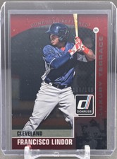 2015 PANINI DONRUSS PREFERRED MLB #36 Francisco Lindor Luxury Terrace Red /199