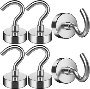 Ganci Magnetici, 25Lbs Forte Resistente Neodimio Calamita Crociera Magnete Ganci a S - Foto 1 di 6