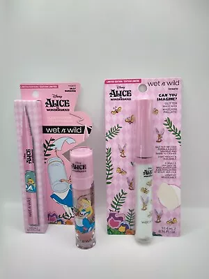 Wet n Wild Alice in Wonderland GLITTER MASCARA  Black Eyeliner Liquid Shadow Set - Image 1 of 4