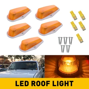 5x Running Roof Top Cab Clearance Led Lights Amber Lamps For Ford F150 F350 F250 - Picture 1 of 12