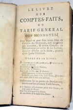 LIVRE ANCIEN BARREME LE LIVRE DES COMPTES FAITS COMPTABILITE 1723
