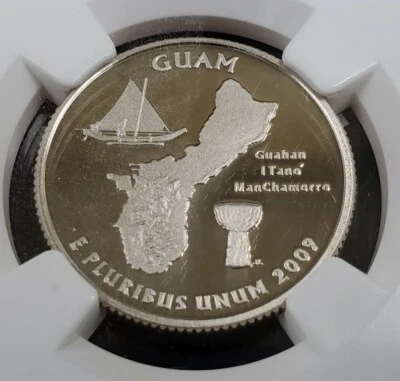 2009 S 25c Guam Quarter- PF69 Ultra Cameo - Image 1 of 4