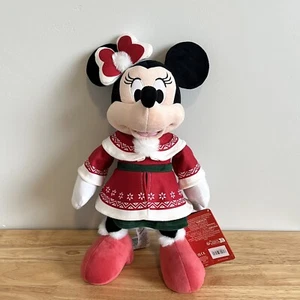Disney Store Minnie Mouse Plush 2022 Christmas Holiday Collection Stuffed NEW - Picture 1 of 11