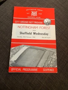 Nottingham Forest V Sheffield Wednesday 1966 Football/Soccer Programme - Picture 1 of 3