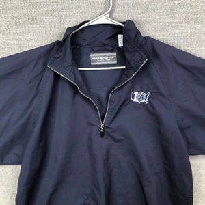 Page & Tuttle Mens M Blue Golf Convertible Windbreaker Jacket Zip-Off Sleeve - Picture 1 of 10
