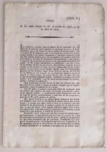 SPAGNA Venezuela coloniale doc 1806 a Caracas, modello ordine reale ufficio delle imposte leggi! - Foto 1 di 11